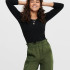 Футболка з довгими рукавами ONLLIVE LOVE LIFE L/S ONECK TOP NOOS JRS 15204712-Black ONLY M Чорний 15204712-Black