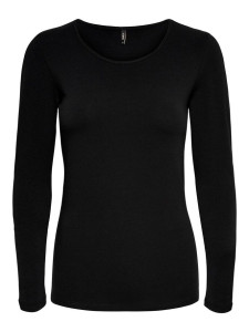 Футболка з довгими рукавами ONLLIVE LOVE LIFE L/S ONECK TOP NOOS JRS 15204712-Black ONLY M Чорний 15204712-BLACK
