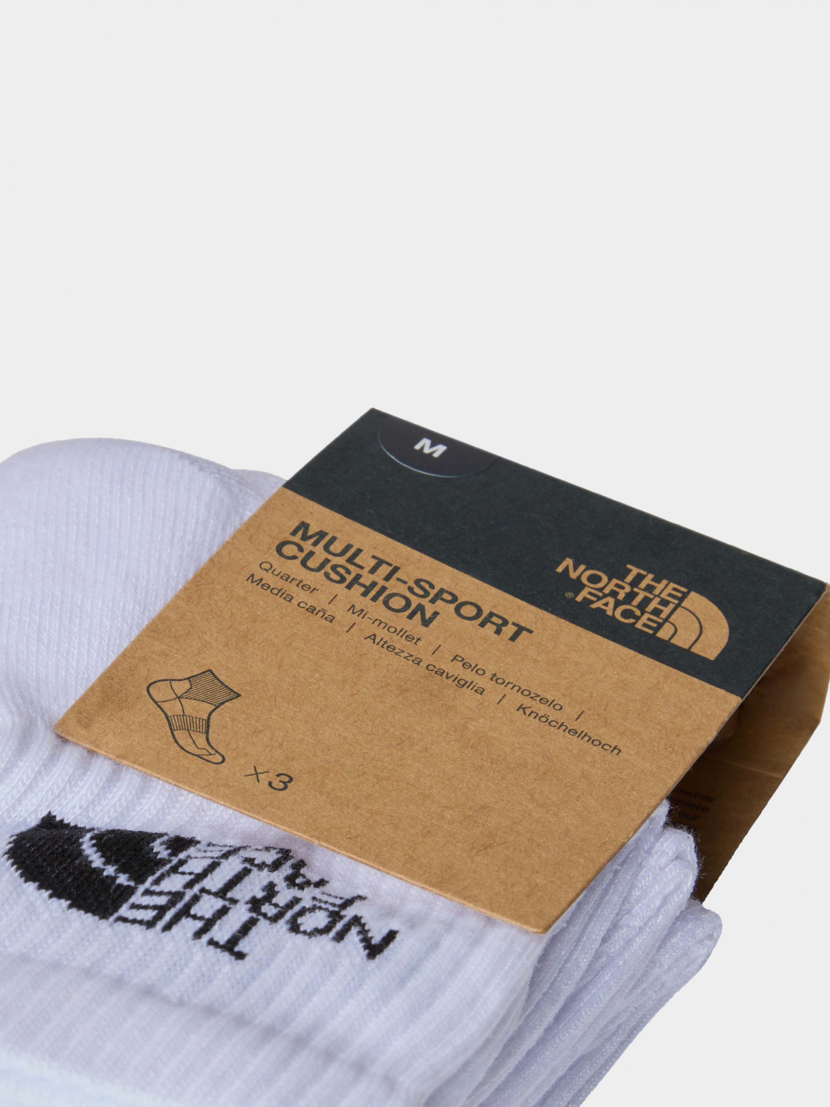 Шкарпетки MLSPRT S CSH QRTR 3P 0A882GFN41 THE NORTH FACE L Білий 0A882GFN41