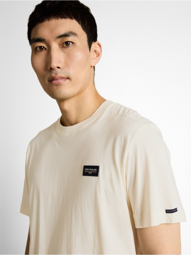 Футболка t-shirt 1050187-10348 Tom Tailor L Кремовий 1050187-10348
