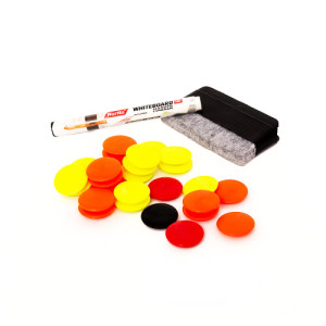 Набір для тактичних дощок Meta Set of Magnet, Marker, Duster жовтий, помаранчевий, чорний, червоний 1930000200
