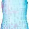 Купальник закритий для дівчат Arena MULTI COLOURS SWIMSUIT V BACK блакитний, чорний дитячий 164 см ( 009007-509