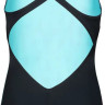 Купальник закритий для дівчат Arena MULTI COLOURS SWIMSUIT V BACK блакитний, чорний дитячий 164 см ( 009007-509