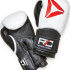Рукавиці боксерські Reebok Combat Leather Boxing Gloves чорний, білий Чол 10 унцій RSCB-10010WH-10
