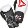Рукавиці боксерські Reebok Combat Leather Boxing Gloves чорний, білий Чол 10 унцій RSCB-10010WH-10