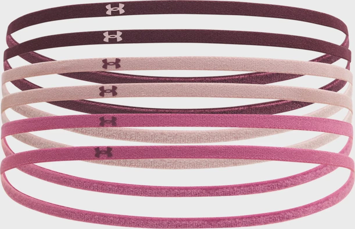 Пов'язка на голову UA W MINI ELASTIC 6PK рожевий, пудровий, бордовий Жін One Size 1389932-602
