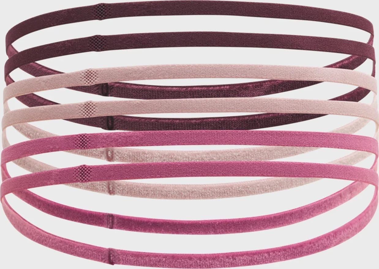 Пов'язка на голову UA W MINI ELASTIC 6PK рожевий, пудровий, бордовий Жін One Size 1389932-602