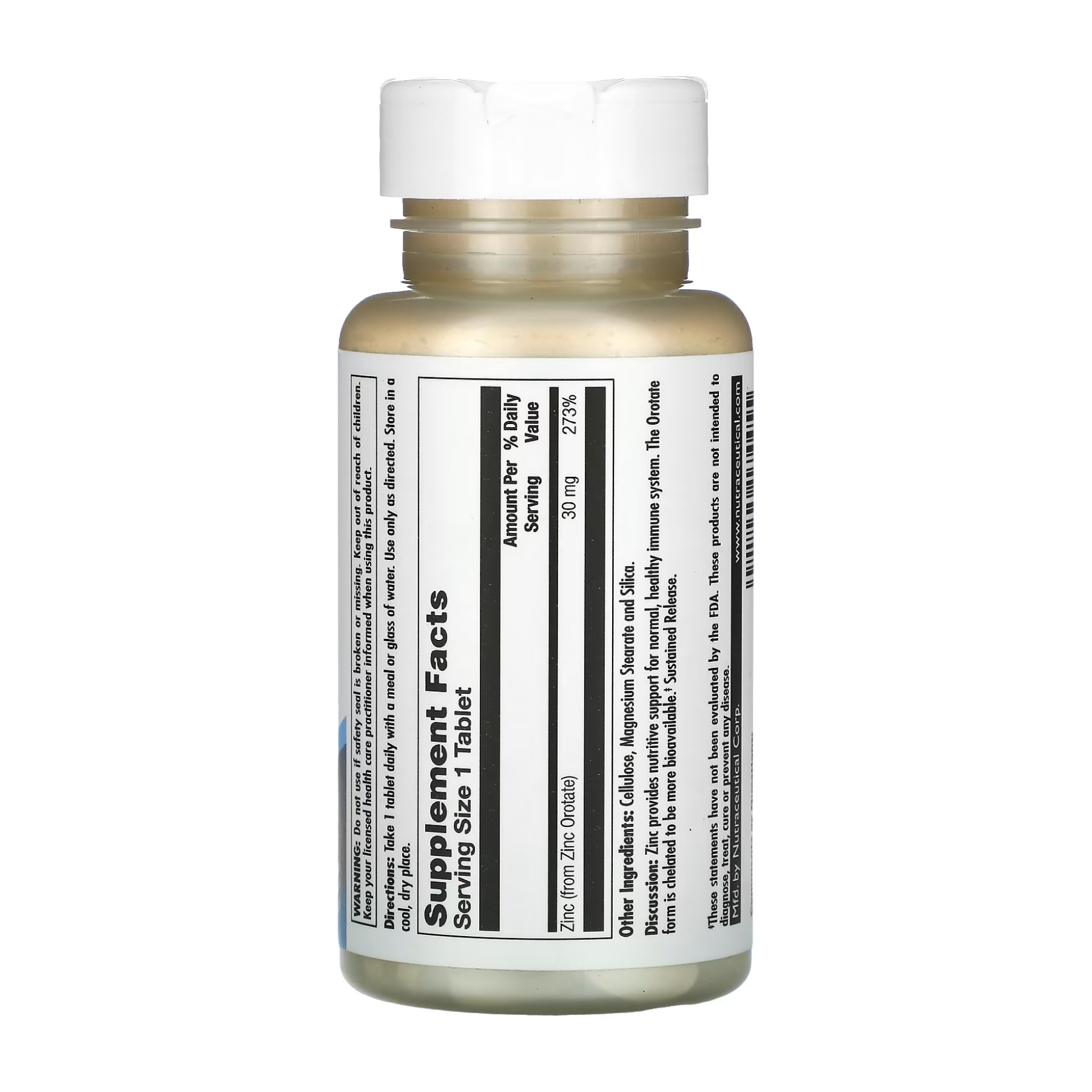 Таблетки KAL Zinc 30 Orotate Sustained Release - 90 tabs 2023-10-3416