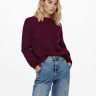 Пуловер ONLJADE L/S PULLOVER KNT NOOS 15179813-Merlot ONLY L Бордовий 15179813-MERLOT-DETAIL:W