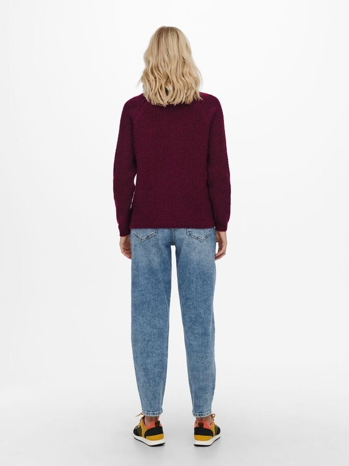 Пуловер ONLJADE L/S PULLOVER KNT NOOS 15179813-Merlot ONLY L Бордовий 15179813-MERLOT-DETAIL:W
