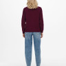 Пуловер ONLJADE L/S PULLOVER KNT NOOS 15179813-Merlot ONLY L Бордовий 15179813-MERLOT-DETAIL:W