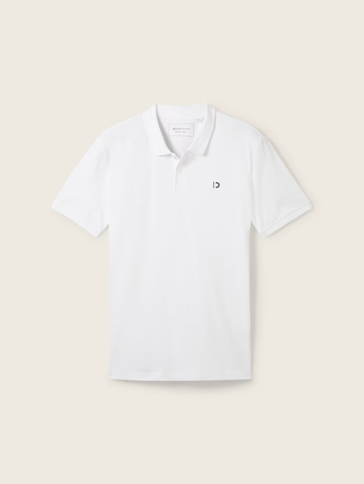 Поло mit Logo Print 1041184-20000 Tom Tailor L Білий 1041184-20000