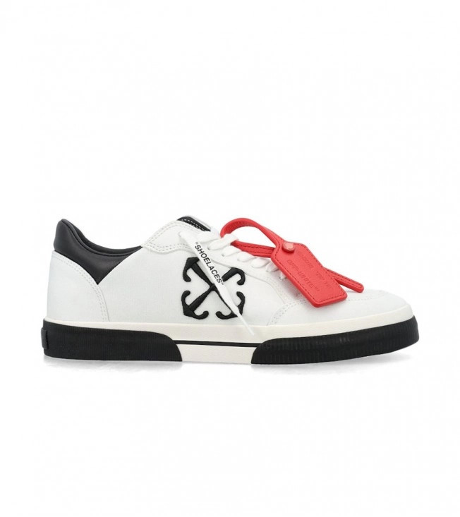 Кросівки OFF-WHITE New Low Vulcanized White Black OMIA293S24FAB0010110