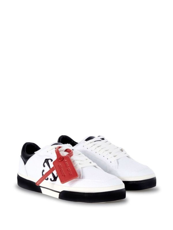 Кросівки OFF-WHITE New Low Vulcanized White Black OMIA293S24FAB0010110