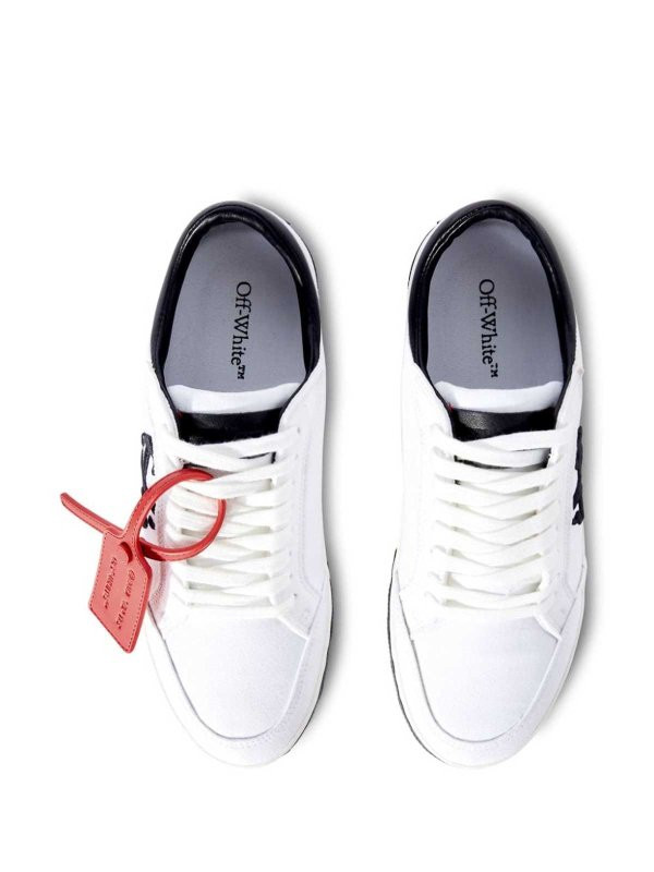 Кросівки OFF-WHITE New Low Vulcanized White Black OMIA293S24FAB0010110