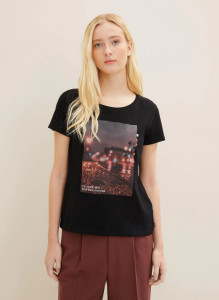 Футболка 1034258-14482 Tom Tailor L Чорний 1034258-14482