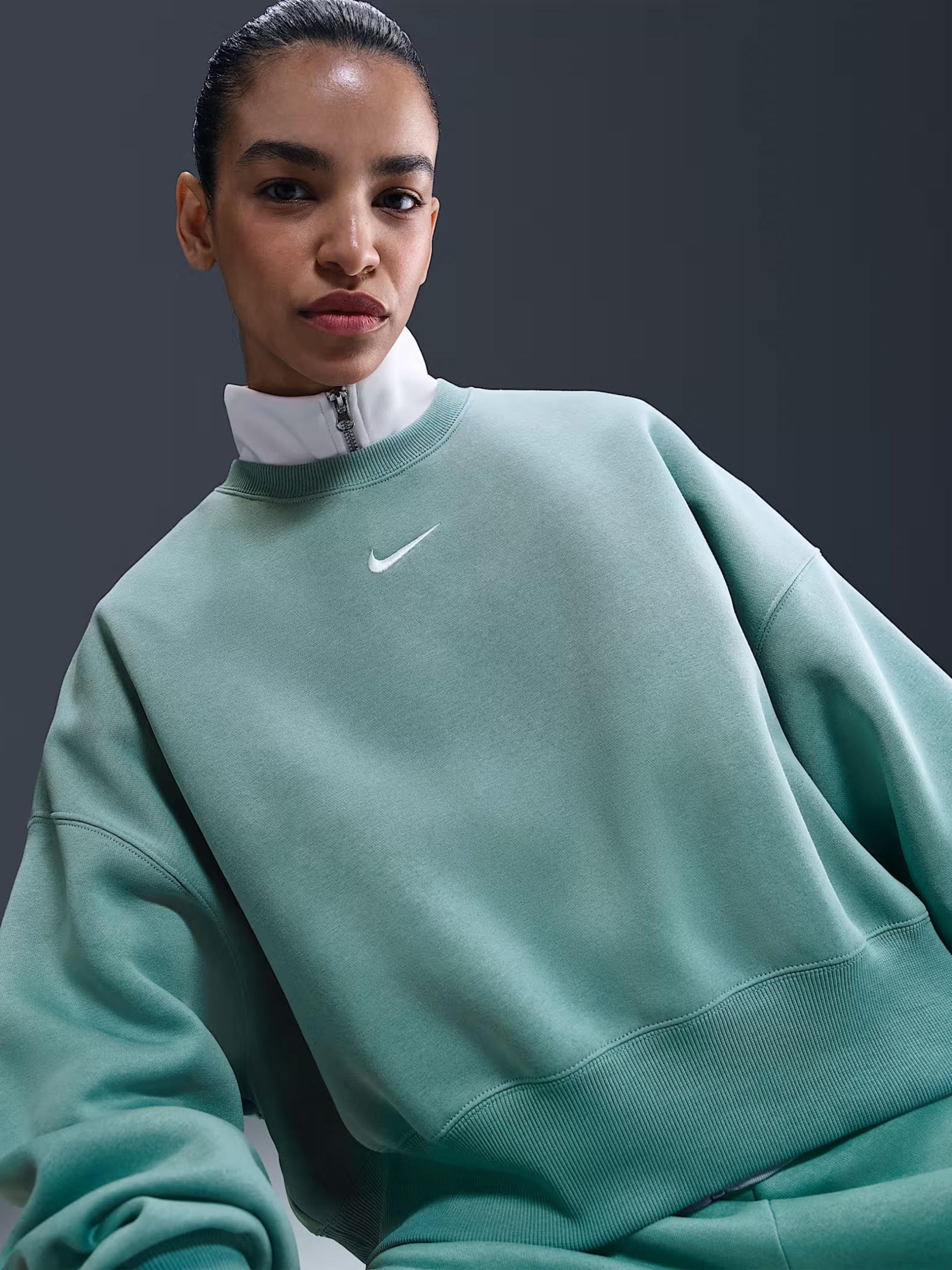 Толстовка Nike W NSW PHNX FLC OOS CREW DQ5761-017
