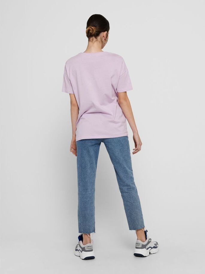 Футболка ONLFIONA LIFE OVERSIZE S/S BOX TOP JRS 15226022 Orchid Bloom ONLY XS Бузковий 15226022OrchidBloom