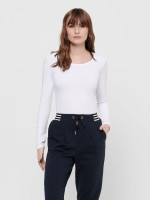 Футболка з довгими рукавами ONLLIVE LOVE LIFE L/S ONECK TOP NOOS JRS 15204712-White ONLY L Білий 15204712-White