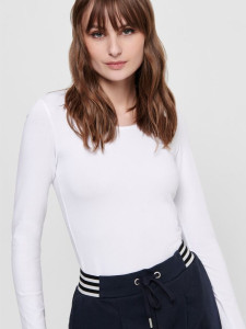 Футболка з довгими рукавами ONLLIVE LOVE LIFE L/S ONECK TOP NOOS JRS 15204712-White ONLY L Білий 15204712-WHITE