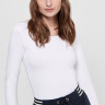Футболка з довгими рукавами ONLLIVE LOVE LIFE L/S ONECK TOP NOOS JRS 15204712-White ONLY L Білий 15204712-WHITE