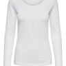 Футболка з довгими рукавами ONLLIVE LOVE LIFE L/S ONECK TOP NOOS JRS 15204712-White ONLY L Білий 15204712-WHITE