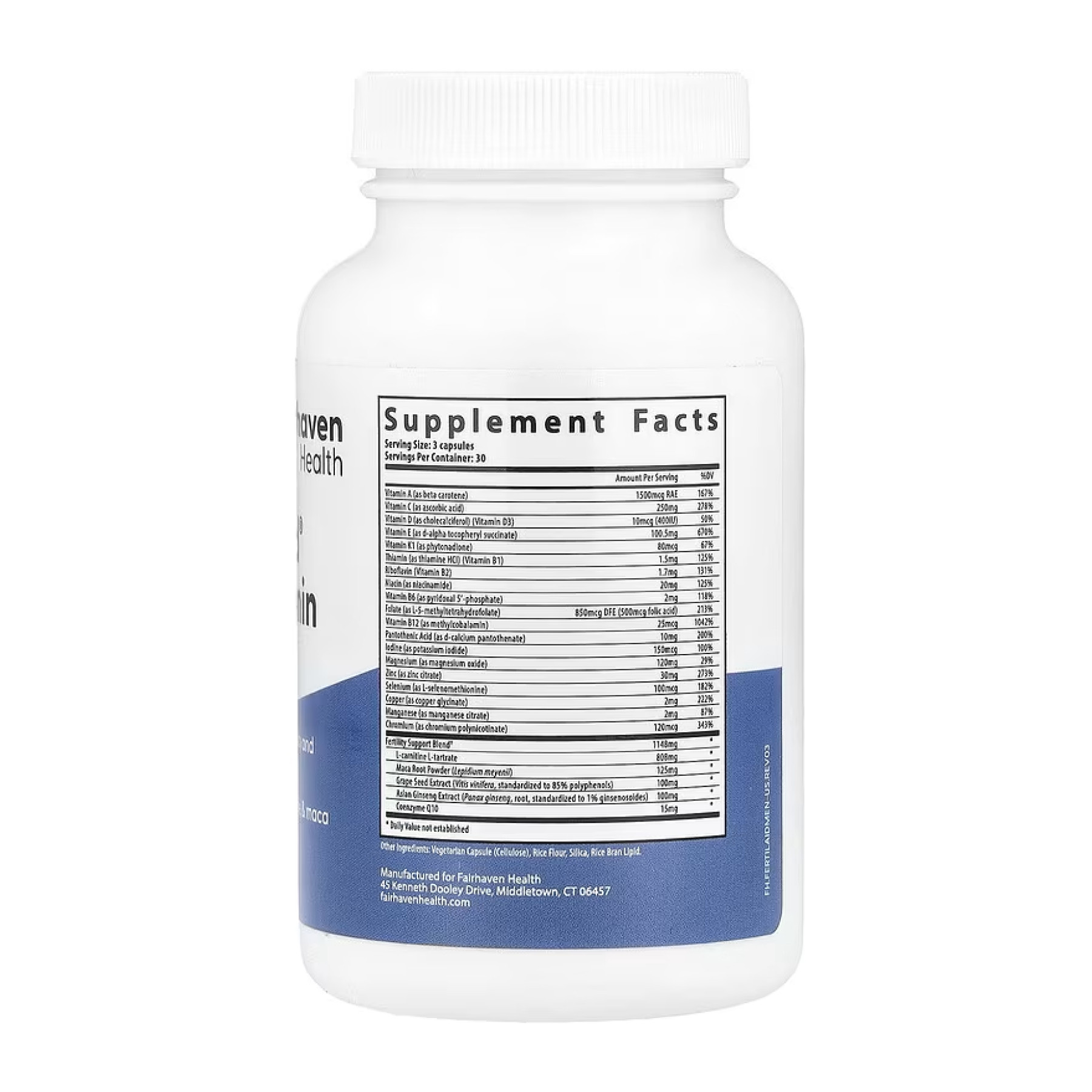 Капсули Fairhaven Health FertilAid® Multivitamin For Men - 90 caps 2023-10-4754