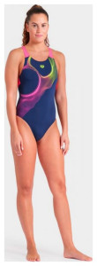 Купальник для жінок Arena RIPPLES SWIMSUIT V BACK B синій Жін 36 009021-780