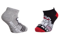 Шкарпетки HELLO KITTY SOCKS 2P сірий, чорний Діт 24-26, арт.37712-1 37712-1