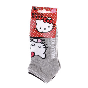 Шкарпетки HELLO KITTY SOCKS 2P сірий, чорний Діт 24-26, арт.37712-1 37712-1