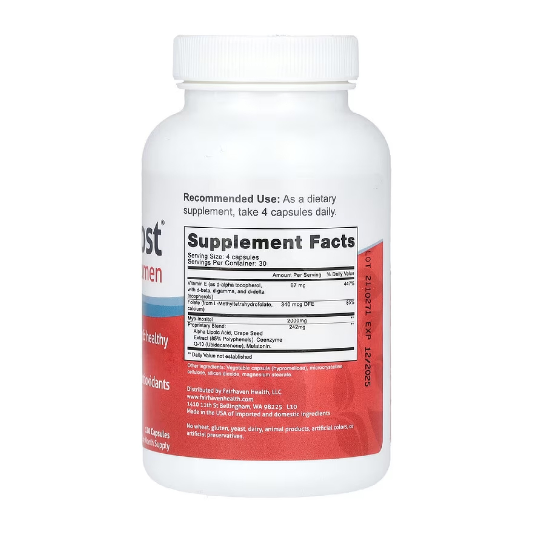 Капсули Fairhaven Health OvaBoost® For Women - 120 caps 2023-10-4756
