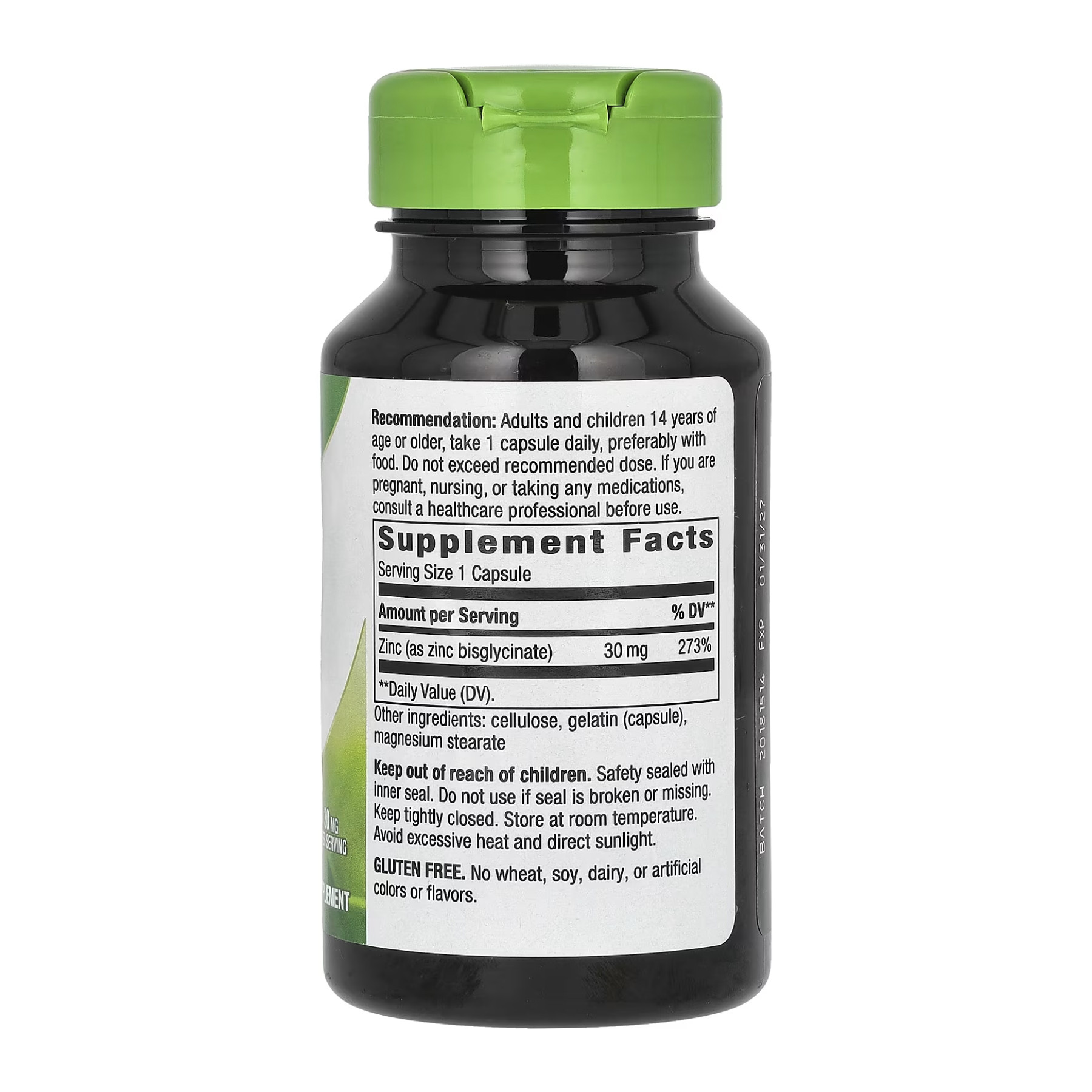 Капсули Nature's Way Zinc 30mg - 100 caps 2023-10-2777