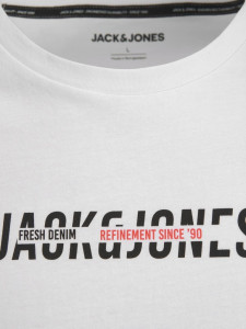 Футболка JJTEO TEE SS 12200238-White-Print:Small print Jack&Jones L Білий 12200238-WHITE-PRINT:SMAL
