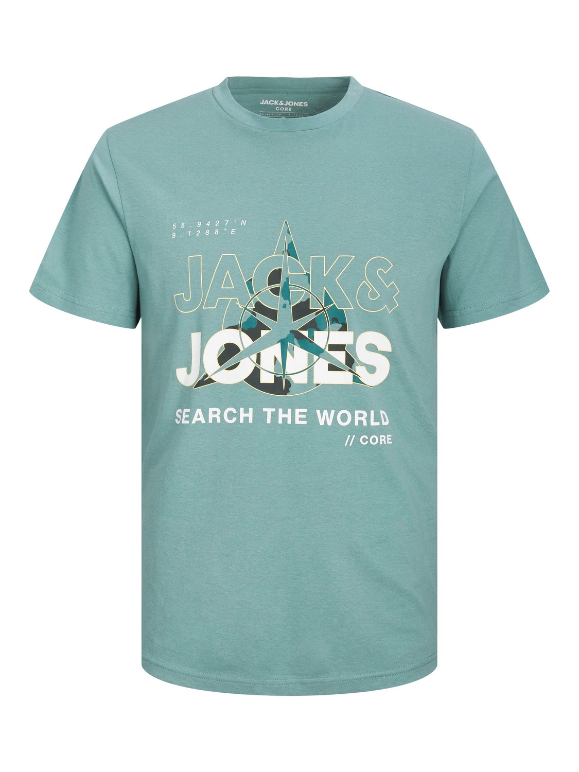 Футболка JCOHUNT TEE SS CREW NECK LN 12228391-Trellis Jack&Jones M Блакитний 12228391-TRELLIS