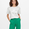 Футболка ONLISLA LIFE OVERSIZE S/S FOIL TOP JRS 15245485-Bright White-Print:IMPACT ONLY XS Білий 15245485-BRIGHT WHITE-PRI