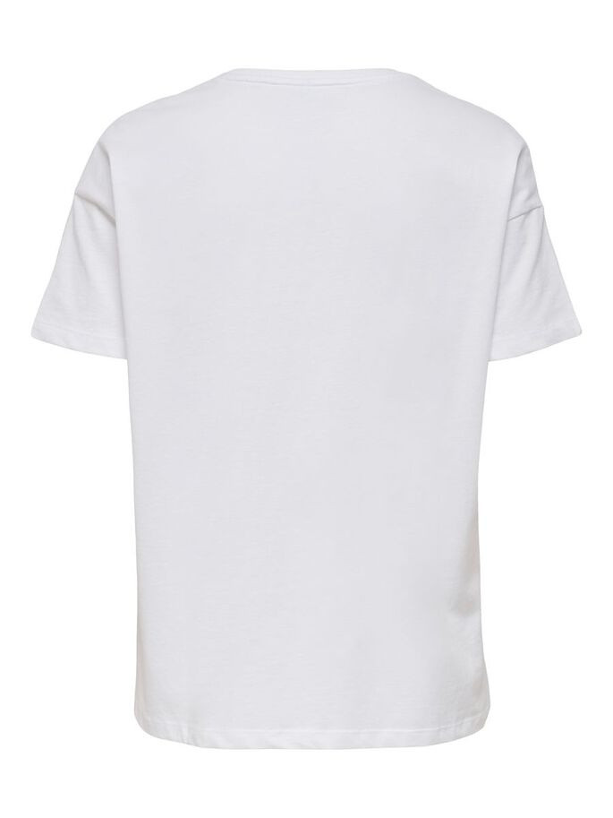 Футболка ONLISLA LIFE OVERSIZE S/S FOIL TOP JRS 15245485-Bright White-Print:IMPACT ONLY XS Білий 15245485-Bright White-Pri