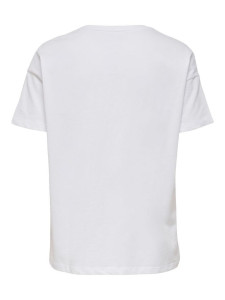 Футболка ONLISLA LIFE OVERSIZE S/S FOIL TOP JRS 15245485-Bright White-Print:IMPACT ONLY XS Білий 15245485-BRIGHT WHITE-PRI