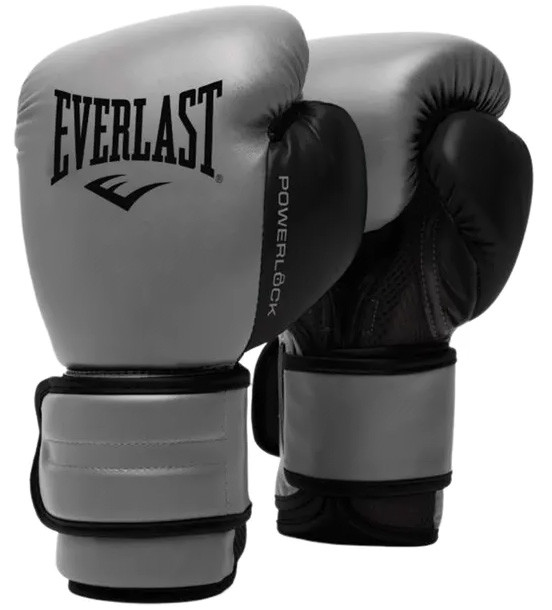 Рукавиці боксерські Everlast POWERLOCK 2R TRAINING GLOVE сірий, чорний Уні 16 унцій (P00002307) P00002307