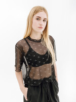 Футболка Nike W NSW AIR AOP MESH SS CROP TOP DV8245-010