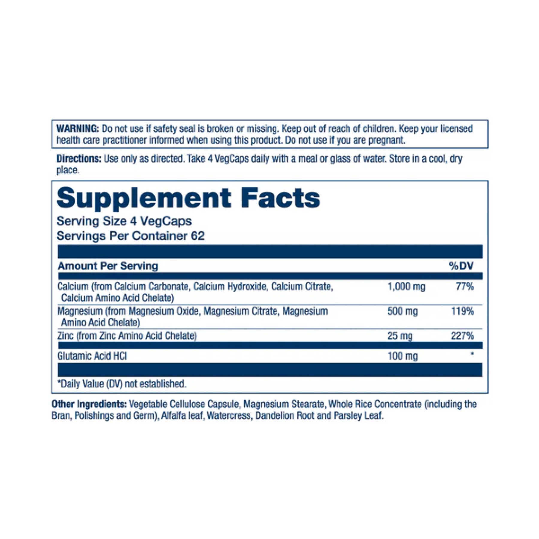 Капсули Solaray Calcium Magnesium Zinc - 250 vcaps 2023-10-4431