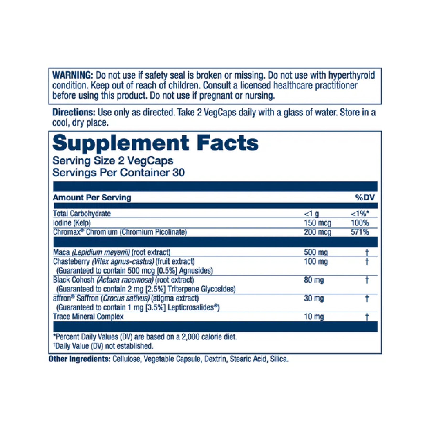 Капсули Solaray Womens Health Perimenopause - 60 vcaps (До 10.25) 2023-10-5096