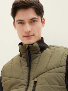 Безрукавка Denim Herren Weste 1038924-10415 Tom Tailor L Хакі 1038924-10415