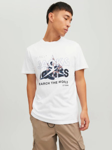 Футболка JCOHUNT TEE SS CREW NECK LN 12228391-White Jack&Jones L Білий 12228391-WHITE