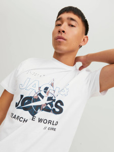 Футболка JCOHUNT TEE SS CREW NECK LN 12228391-White Jack&Jones L Білий 12228391-WHITE