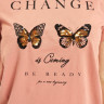 Футболка ONLKITA LIFE REG S/S BUTTERFLY BOX JRS 15235745-Desert Sand-Print: CHANGE ONLY S Персиковий 15235745-DESERT SAND-PRIN