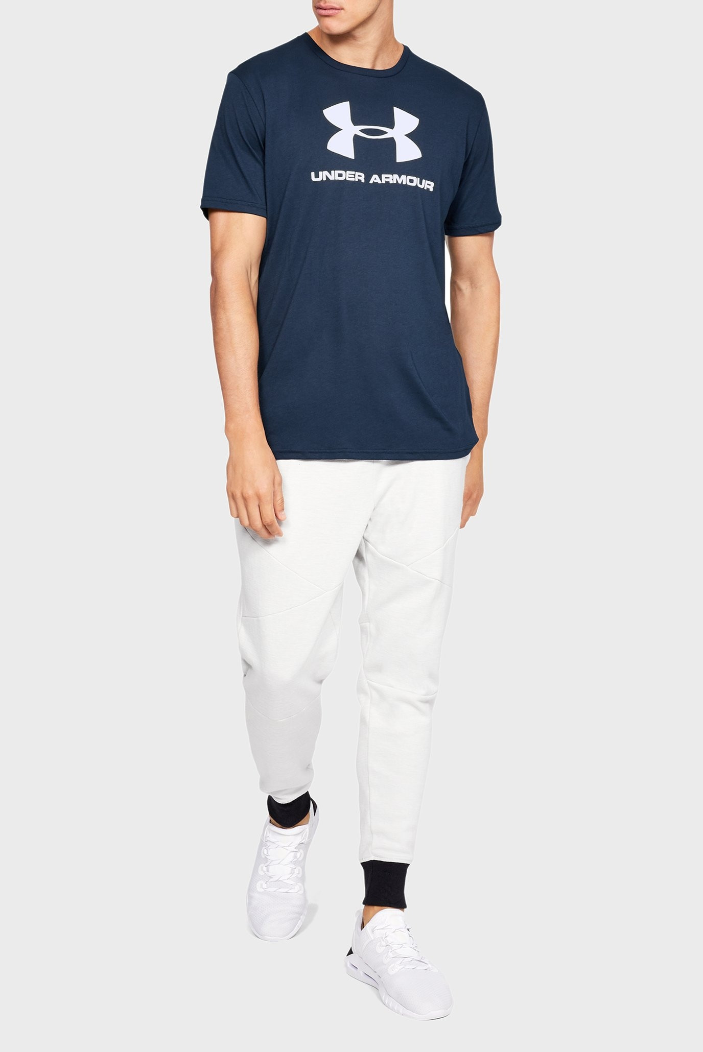 Футболка чоловіча Under Armour Sportstyle Logo Ss Black 1329590-408 1329590-408