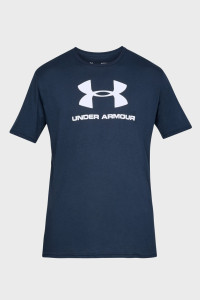 Футболка чоловіча Under Armour Sportstyle Logo Ss Black 1329590-408 1329590-408