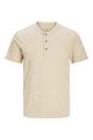 Футболка Jack & Jones JPRBLUNIXS HENLEY SS TEE SN 12257965-Sand