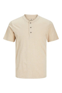 Футболка Jack & Jones JPRBLUNIXS HENLEY SS TEE SN 12257965-Sand