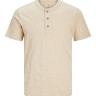 Футболка Jack & Jones JPRBLUNIXS HENLEY SS TEE SN 12257965-Sand